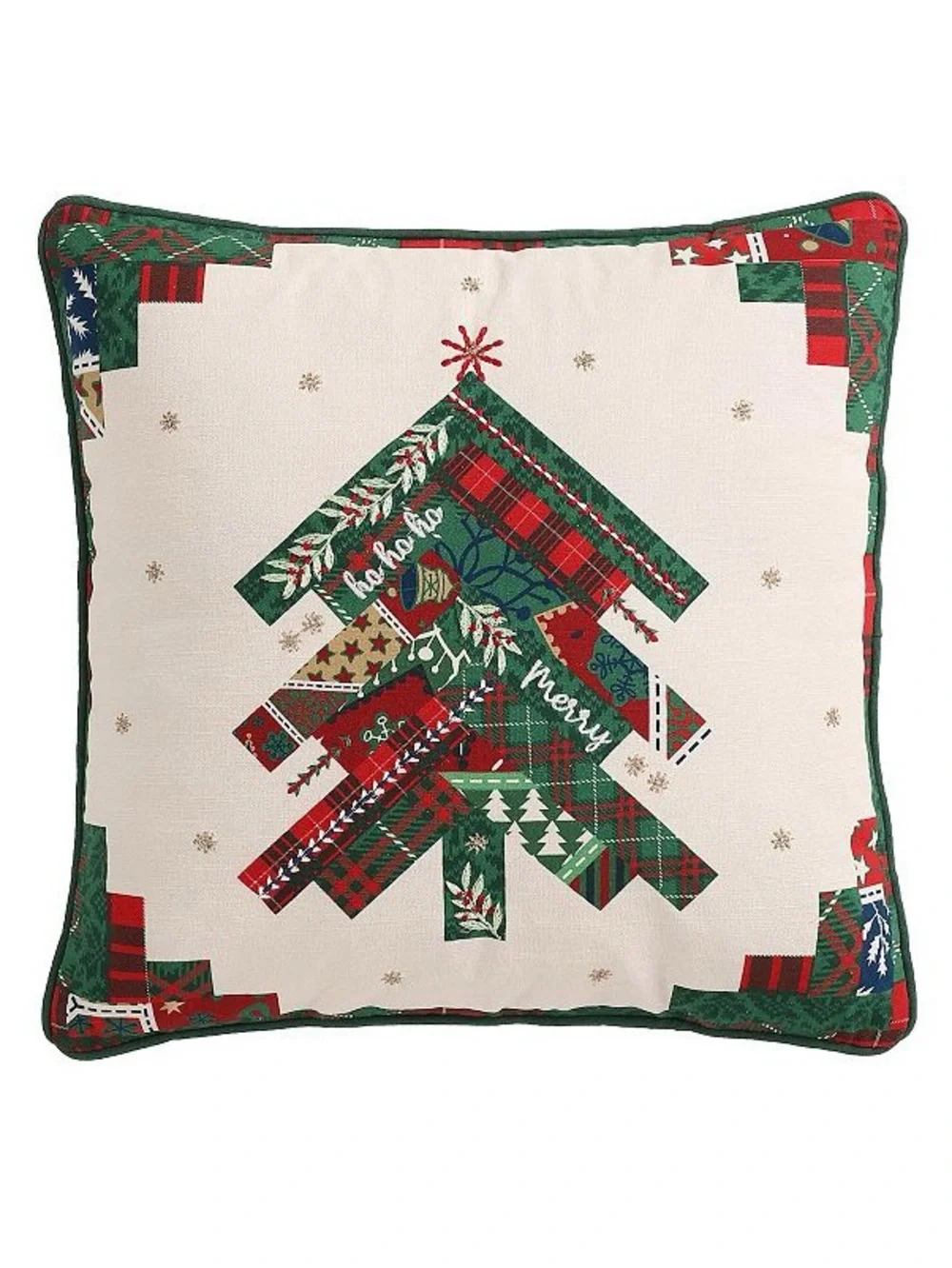 NWT Kohls Patchwork Christmas Tree Holiday Throw Pillow